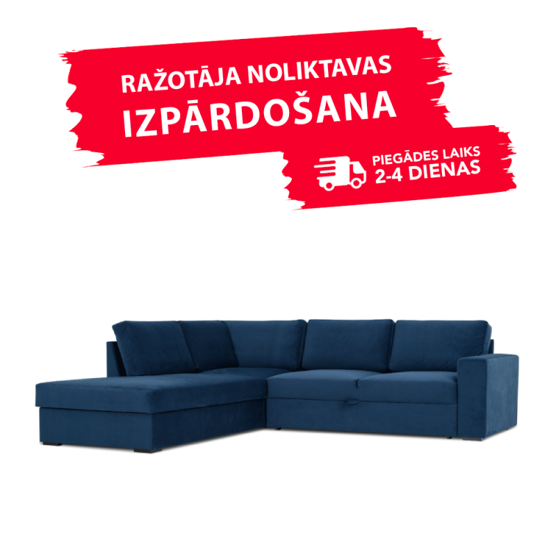 Sofa MODERN SLEEPING (Left open corner, extendable)(Dark blue)